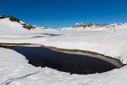 The Alpe d Huez ski domain in the French Alps
