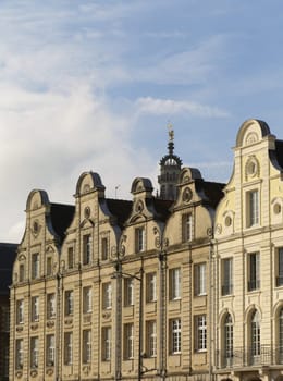 Old buildings around the Grand Place in the French Arras