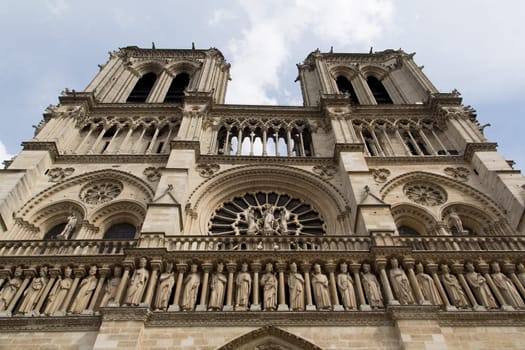 The Notre Dame Cathedral in Paris - France