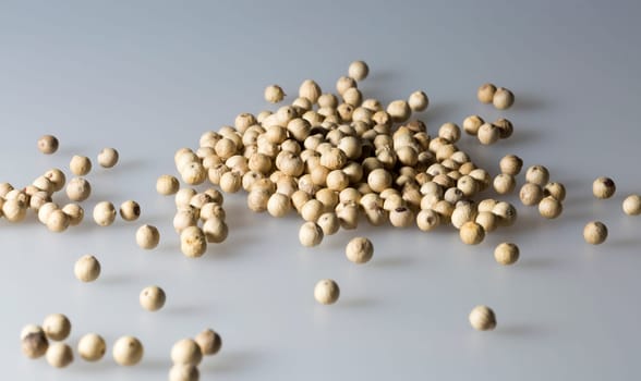 White Peppercorns Close Up