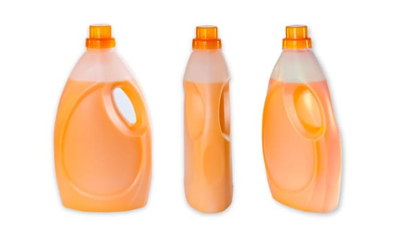 Three soft-splet bottles released on a white background