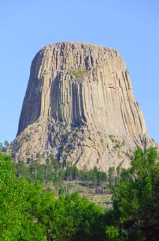 Devils Tower in early morning in Wyoming