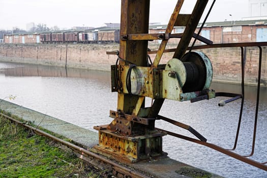 old technology in the port of Magdeburg