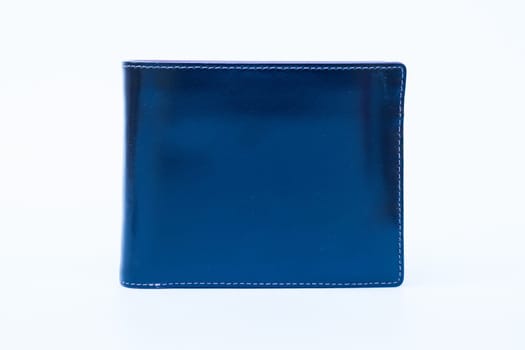 Leather wallet isolated on white background, stock photo