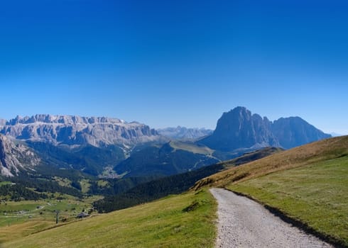 Sella Group in the Italian Dolomites - Sella group mountains in italian Dolomites