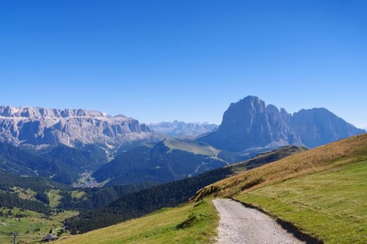 Sella Group in the Italian Dolomites - Sella group mountains in italian Dolomites