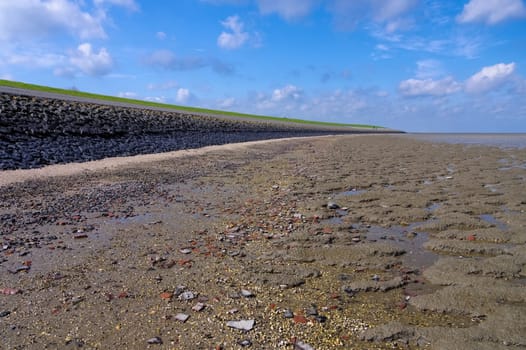 Wadden Sea in East Frisia - Mudflat in East Frisia,North Sea