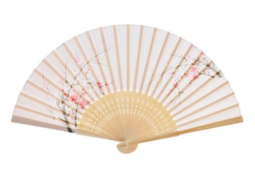 Folding fan isolated on a white background