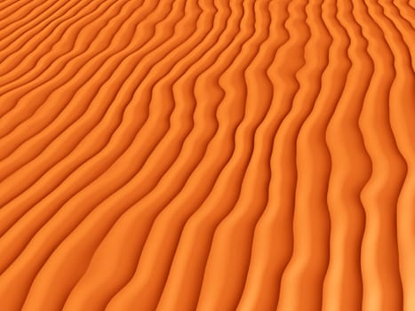 Computer-generated 3D illustration with desert sand