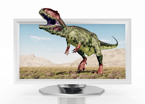 Computer-generated 3D illustration with a 3D TV