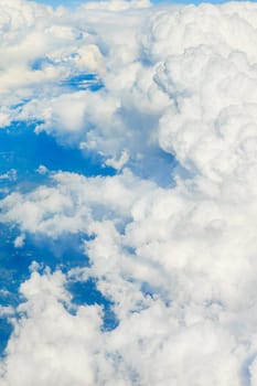 clouds in the blue sky..