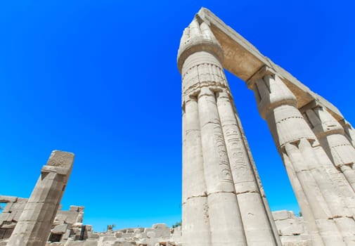 Ancient ruins of Karnak temple in Egypt..