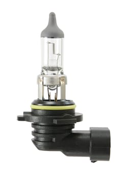 Standard HB4 halogen car bulb isolated on white.