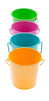 empty bucket isolated on white background