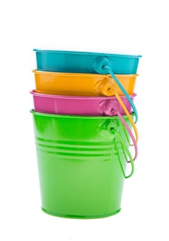 empty bucket isolated on white background