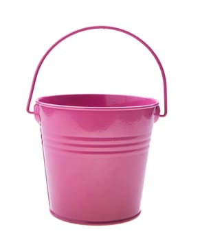 empty bucket isolated on white background