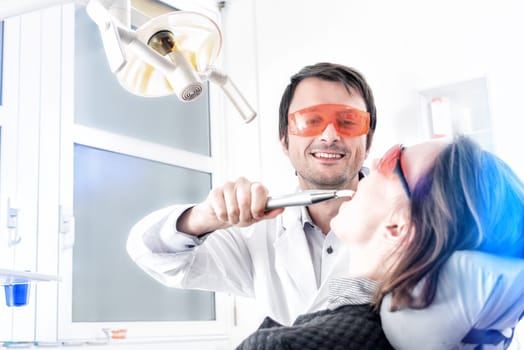 young dentist at work