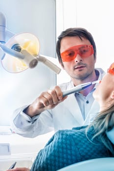 professional dental practice at bleaching