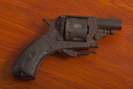 Rusty vintage French .25 revolver