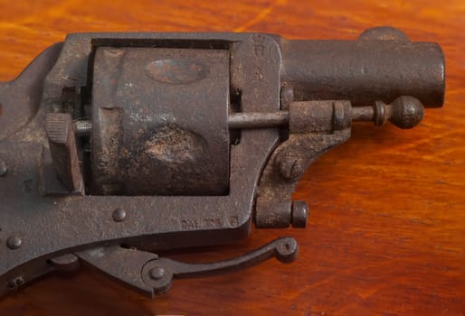 Rusty vintage French .25 revolver
