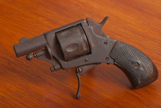 Rusty vintage French .25 revolver