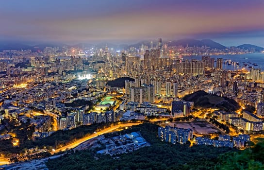 Hong Kong cityscape at night