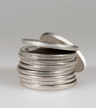 Pile of Swedish One Krona