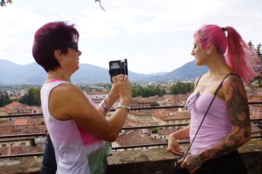 View from Torre Guinigi over Lucca,Tuscany,Italy