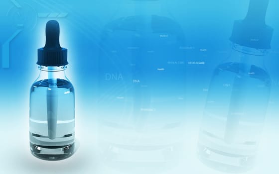 Digital illustration of medicine in colour background
