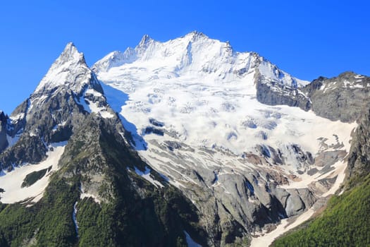Image of beautiful landscape with Caucasus mountains