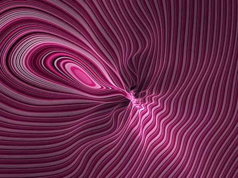 Abstract computer-generated image psychedelic pink twisted stripes background