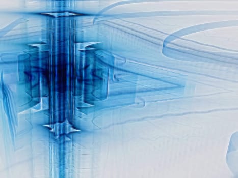 Abstract computer-generated image light blue technology style background with copyspace