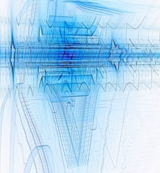 Abstract computer-generated image light blue technology style background