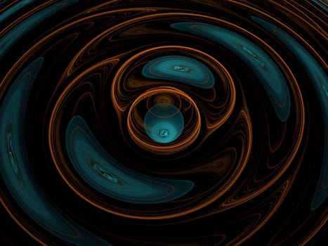 Abstract computer-generated image of randomly distributed circles