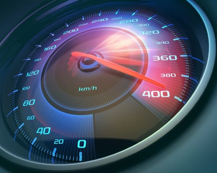 Speedometer scoring high speed, but without indicators numbers.