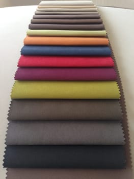 Samples of colorful fabric texture background