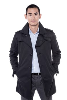 Male Model posing with his hands in pockets
