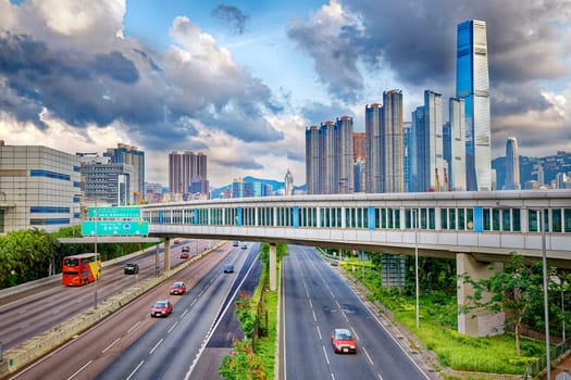 Hong Kong Cityscape , Highway Traffic