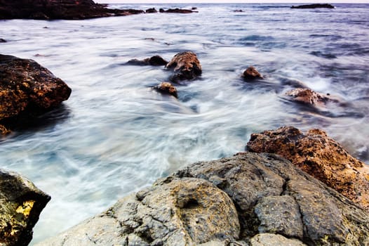 Long Exposure Picture of the Sea Coast in Tenerife
