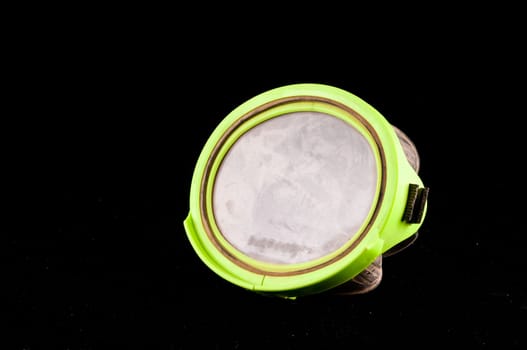 Picture of a Classic Old Vintage Green Scuba Diving Mask