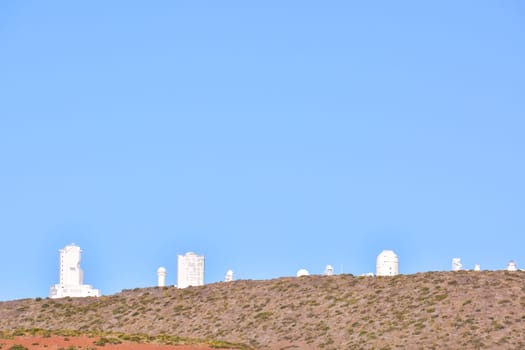 Telescopes of the Teide Astronomical Observatory in Tenerife, Spain.