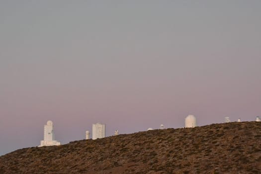 Telescopes of the Teide Astronomical Observatory in Tenerife, Spain.