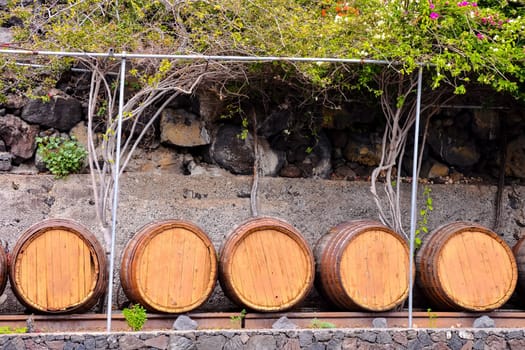 Photo Picture of a Classic Wooden Wine Barrel