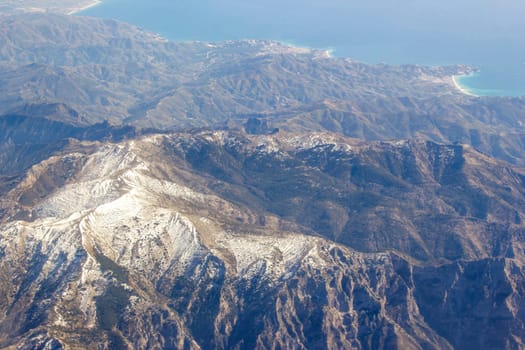 Aerial view of Sierra Nevada in Spain