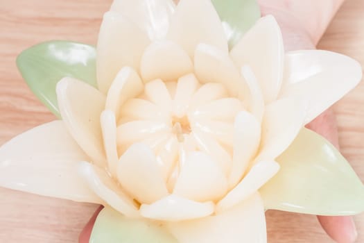 Close up of flower candle, stock photo