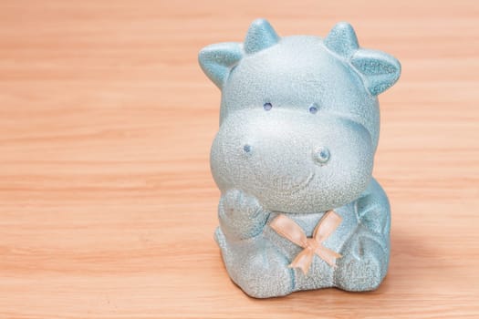 Green cow doll saving box, stock photo