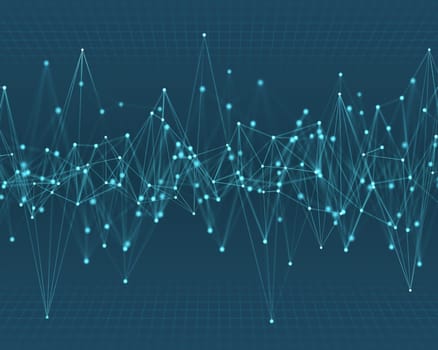 Abstract background with dots connected. Image concept of technology to use as background.
