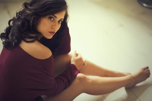 natural,pretty woman with sensual charisma