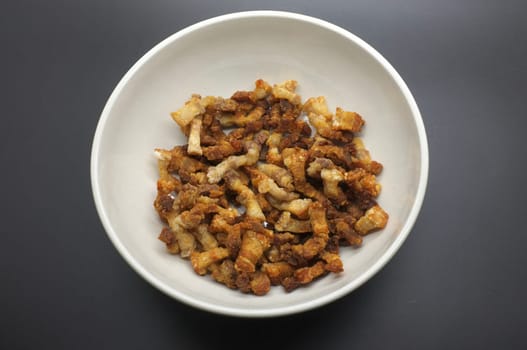 Pork snack, pork rind, pork scratching, pork crackling