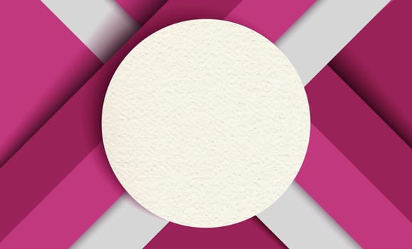 Material design abstract background template, paper texture circle badge with colorful geometric shapes. EPS10 vector.